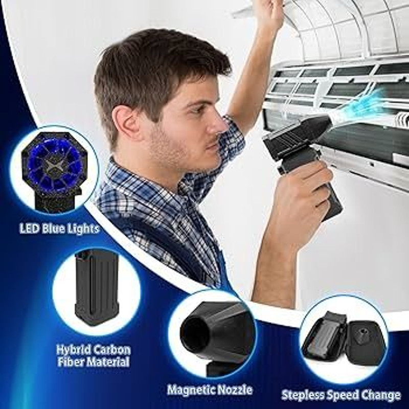 Turbo Jet Blower 300000RPM Violent Fan HighSpeed Dust Cleaner TypeC Charging 53ms Strong Win