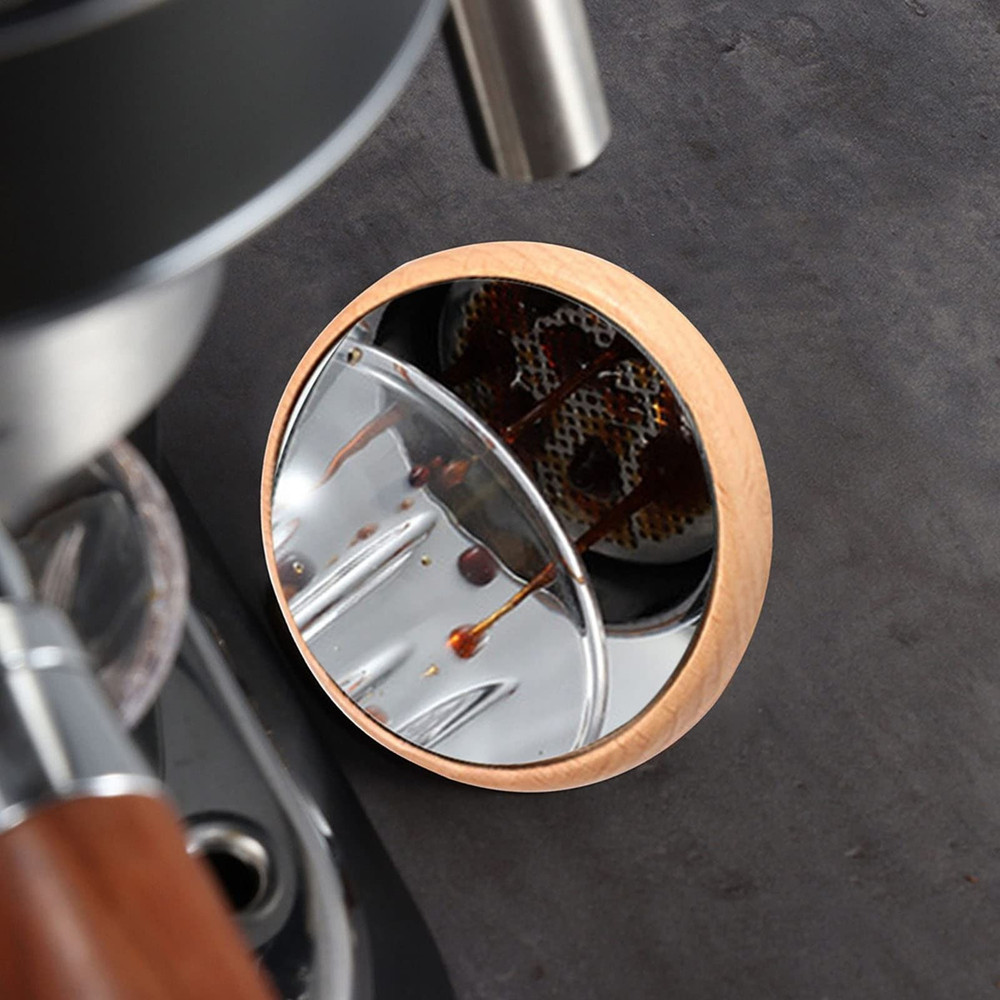 Espresso Extraction Mirror with Magnetic Bracket  Bottomless Portafilter Lens for Barista Flow Rate