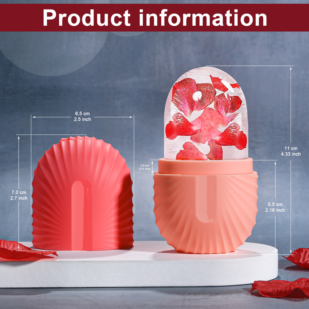 Ice Face Roller Beauty Massage Mold Silicone Ice Cube For Puffiness Pores Glowing Skin 4