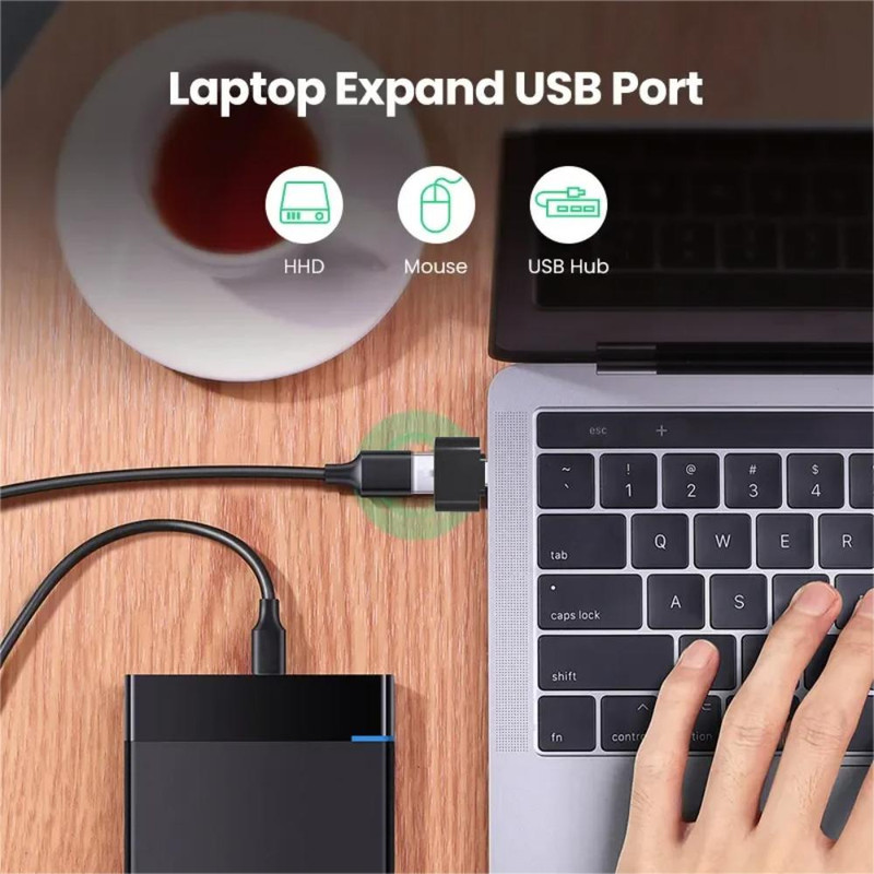 Mini USBC to USB 30 Adapter Male OTG Female Data Connector for MacBook Pro iPad and Air Type C D