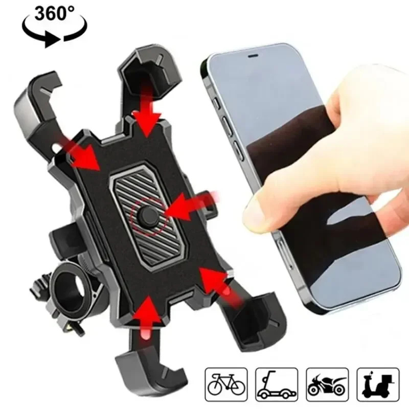 Electric Bicycle Mobile Phone Holder 360 Rotatable NonSlip Stand for Moto Bike Riding