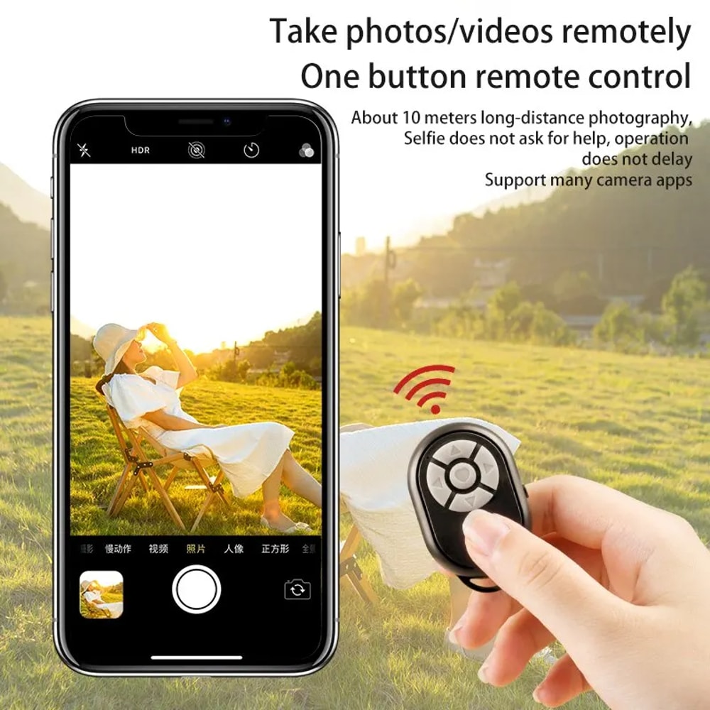 Universal Bluetooth Remote Control Selfie Stick Camera Controller for iPhone Android