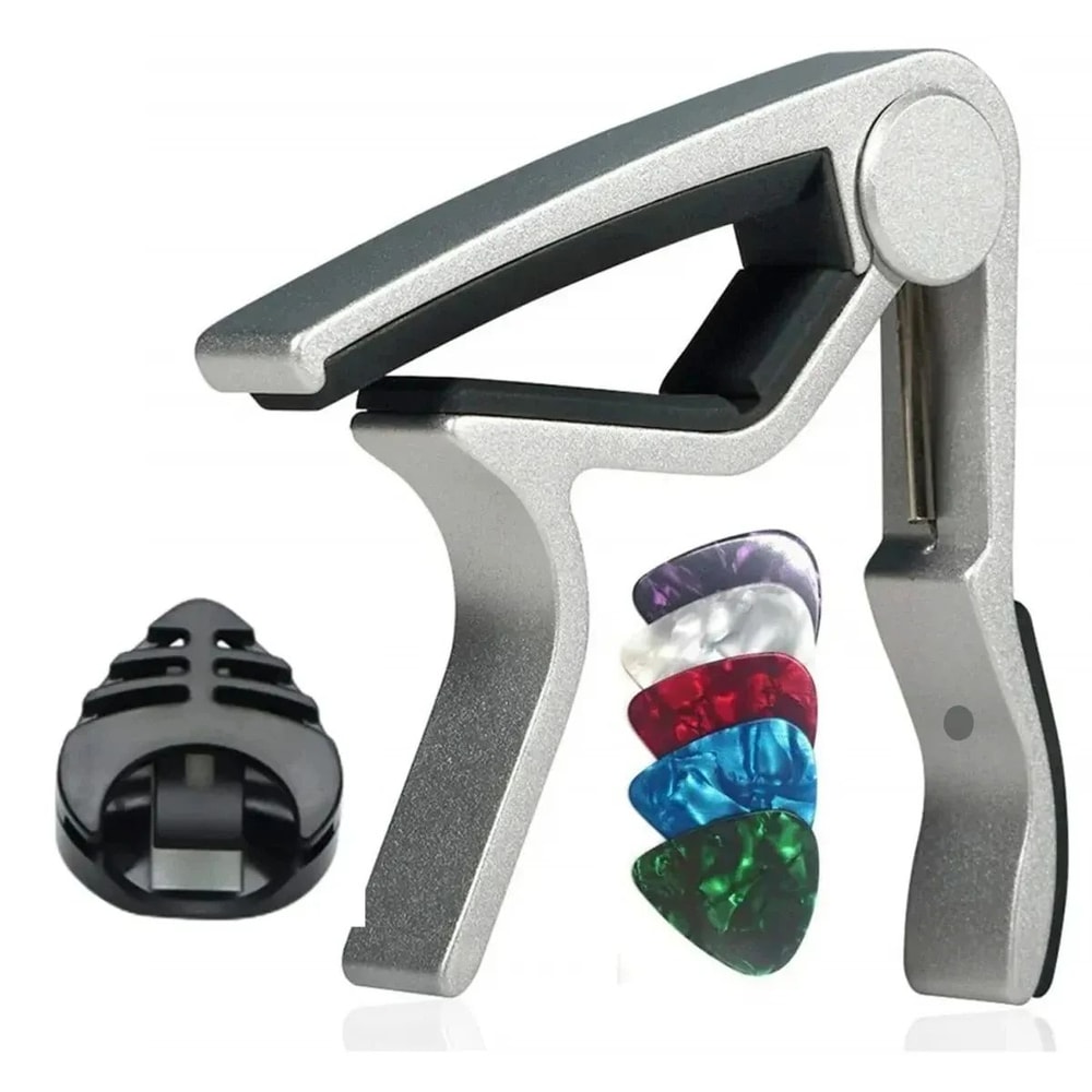 7pcs Guitar Capo Set For Acoustic Electric Guitars Includes 5 Free Picks 1 Holder Available In 5