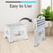 Folding Step Stool Portable Lightweight Plastic Step Up For Adults Kids Ideal For Kitchen Bathroo 3