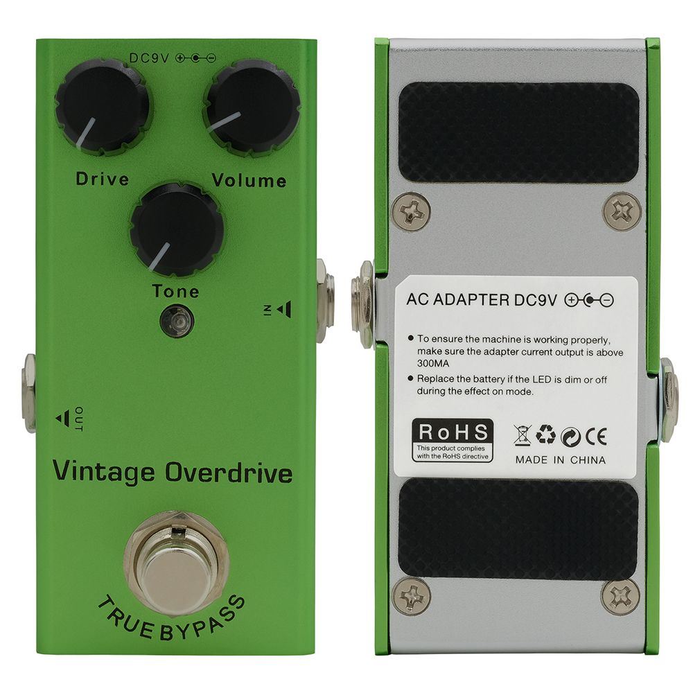 MultiEffect Electric Guitar Pedal Classic Overdrive Crunch Distortion Vintage Chorus Delay 6