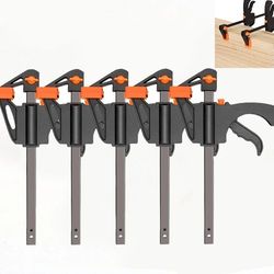 heavy-duty woodworking clamp set, quick ratchet release bar clips for diy carpentry & furniture projects