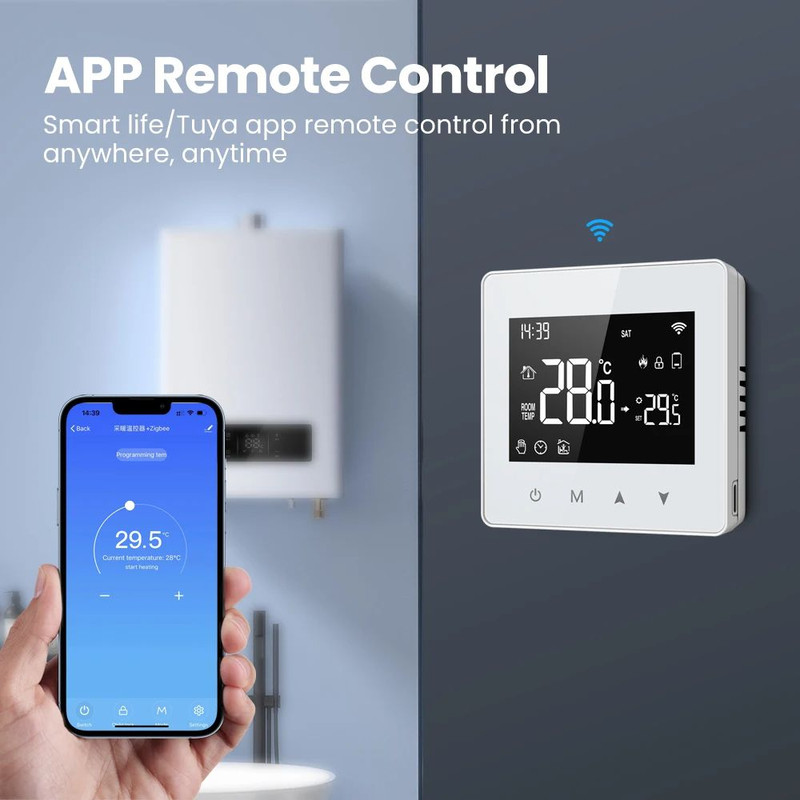 AVATTO Tuya WiFi Smart Thermostat BatteryPowered Temperature Controller For WaterGas Boilers 4