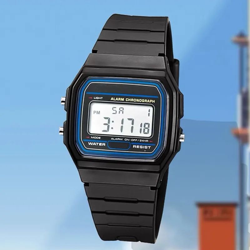 Men Digital Sports Watch Top Brand Simple Square LED Wristwatch With Casual Silicone Band Ideal Ele 4