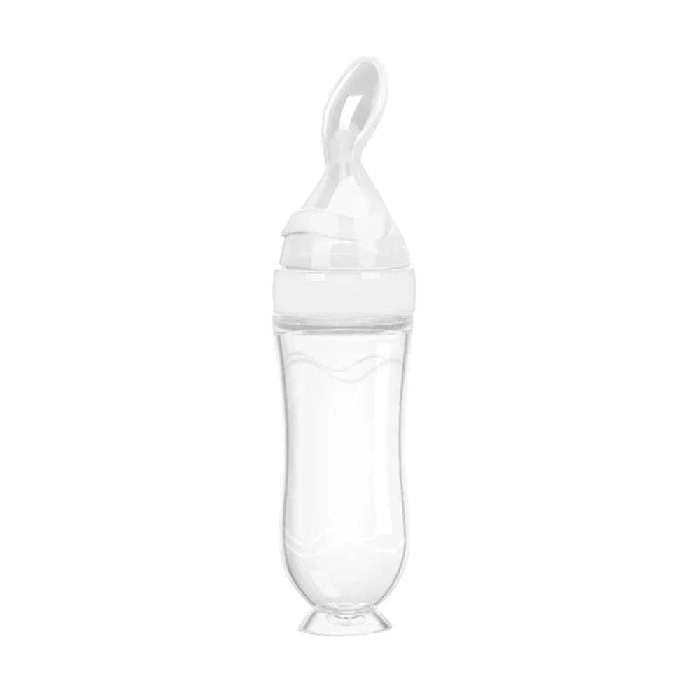 3 Oz Silicone Baby Food Feeder  Squeeze Dispensing Spoon With Suction Cup For Toddlers  Infants 3