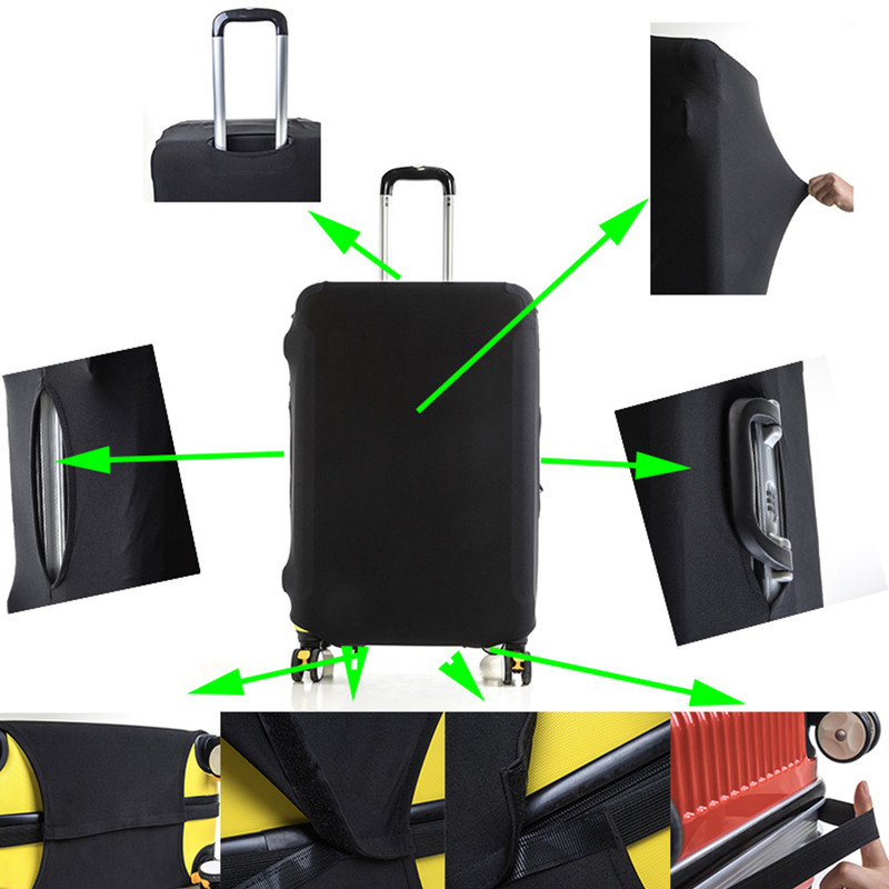 Fashion Travel Suitcase Protective Cover Solid Color Fits 1832 Inch Luggage