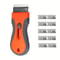 Glue Removal Blade With 10 Blades Telescopic Adjustment Knife Cleaning Scraper Tool For Label Stic 0