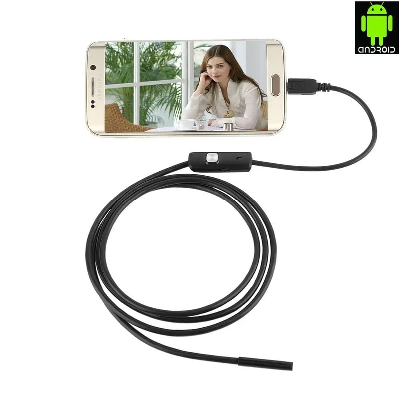 Mini Endoscope Camera For Android Waterproof Borescope With Adjustable LED Lights USBTypeC Adapter 3