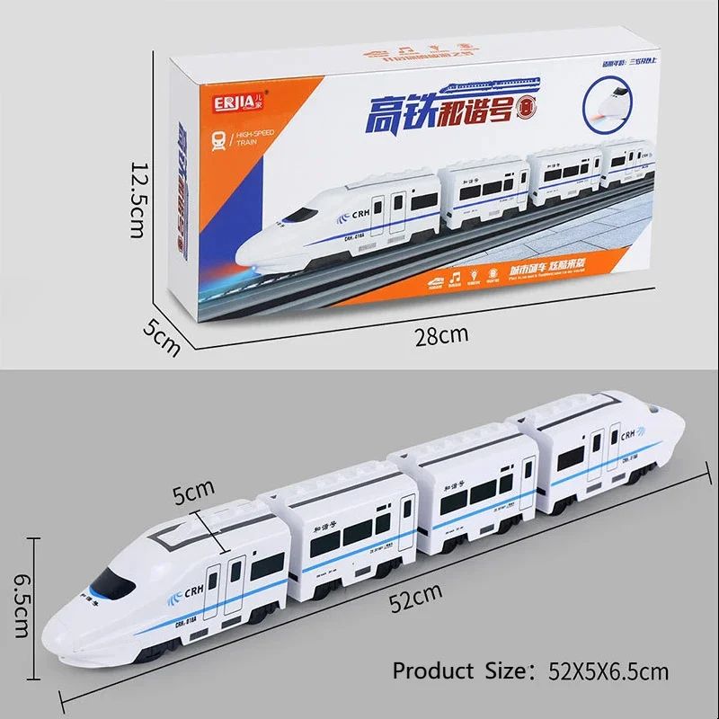 HighSpeed Electric Train Toy Car For Kids DIY Simulation Model With Sound  Light Educational Gift F 6