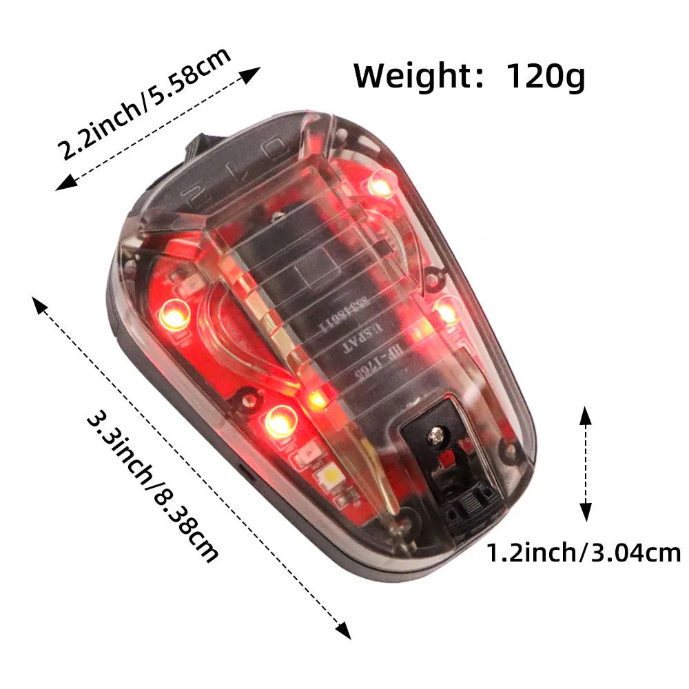 Tactical Helmet Light Survival Signal Lamp IR LED Strobe Identification Light For Airsoft Outdoo 3