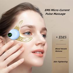 eye mask patch face eye massager muscle stimulator for anti-aging, dark circles, eye bags, beauty lift & fatigue relief