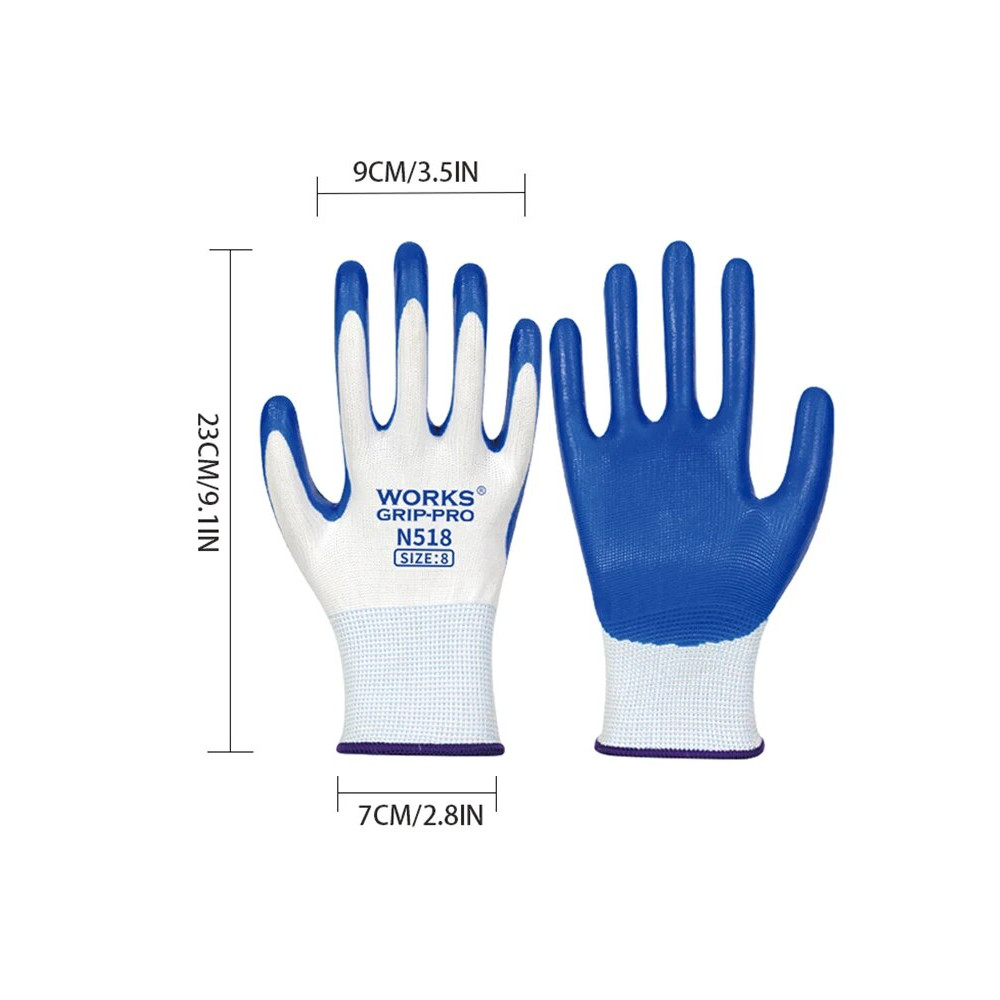 NonSlip Nitrile Work Gloves WearResistant Breathable Safety Gloves For Industrial  Construction Use 4