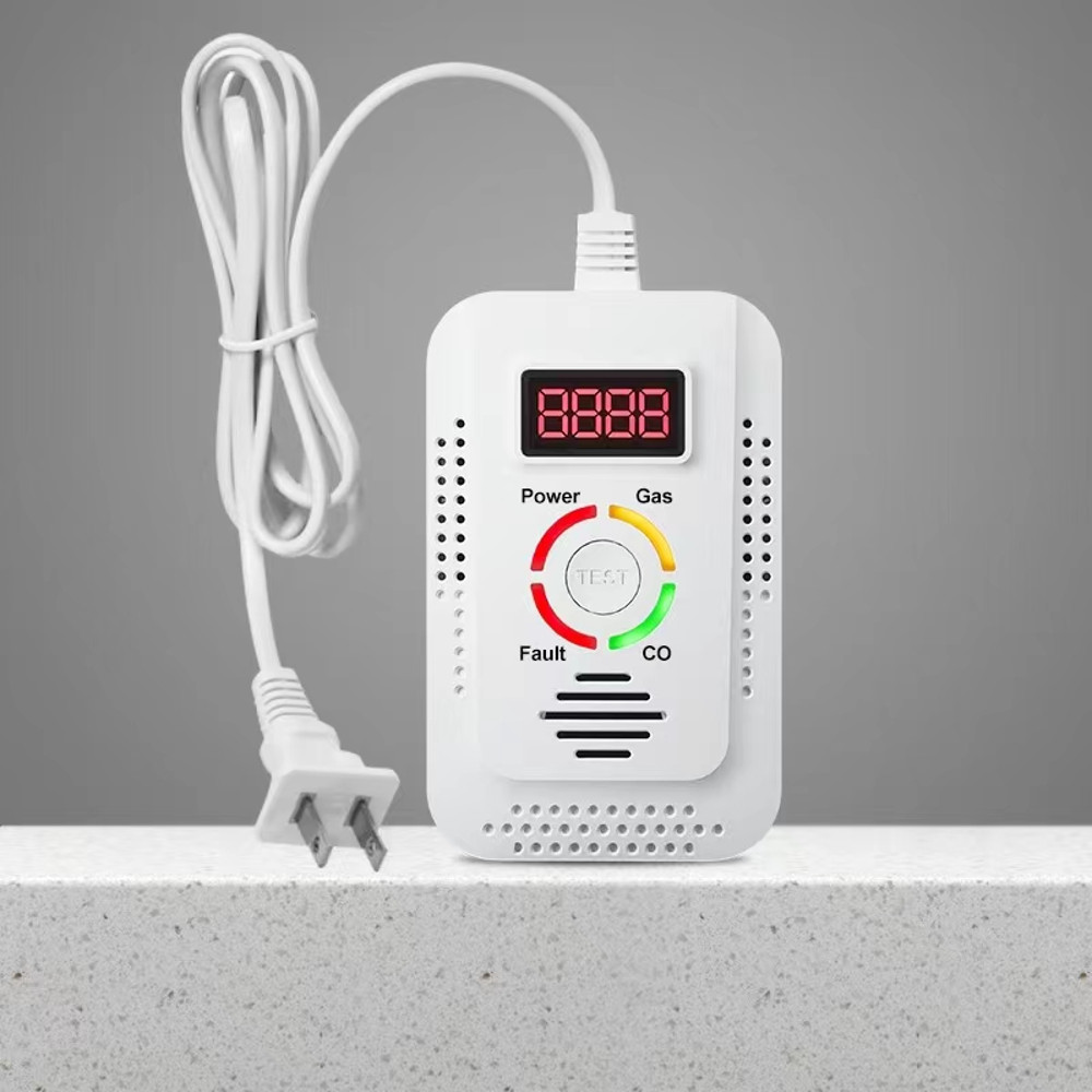 Natural Gas Carbon Monoxide Detector PlugIn Combustible Gas Leak Monitor For Home Kitchen Safety 6