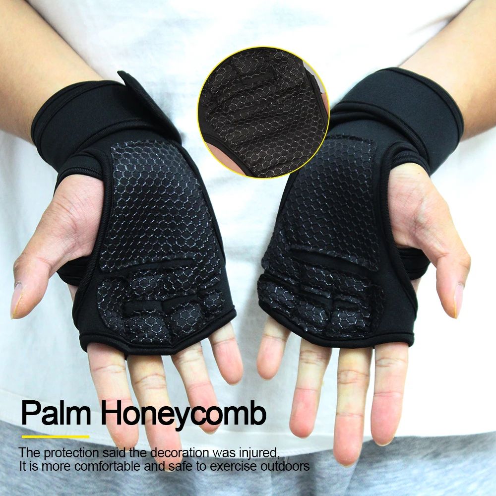 Unisex Training Sport Gloves Fitness Bodybuilding Weightlifting Gym Workout Gloves Hand Wrist Palm  2