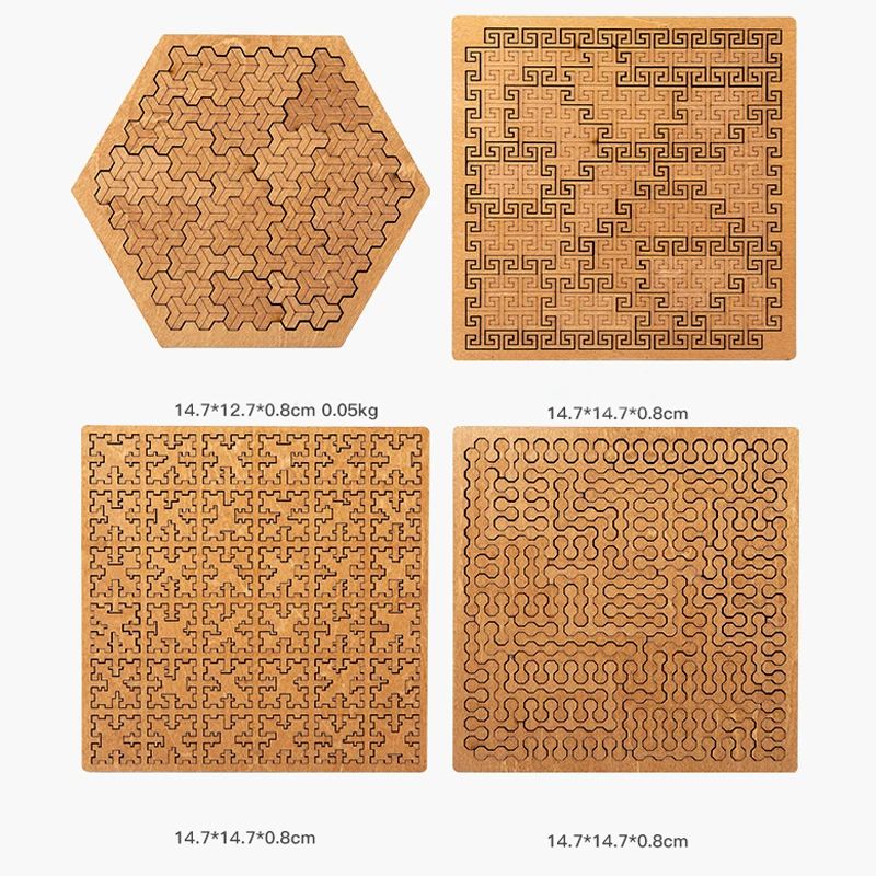 Impossible Wooden Puzzle IQ Puzzles For Adults BrainTeaser Ten Level Jigsaw Tangram Board Game Educ 5