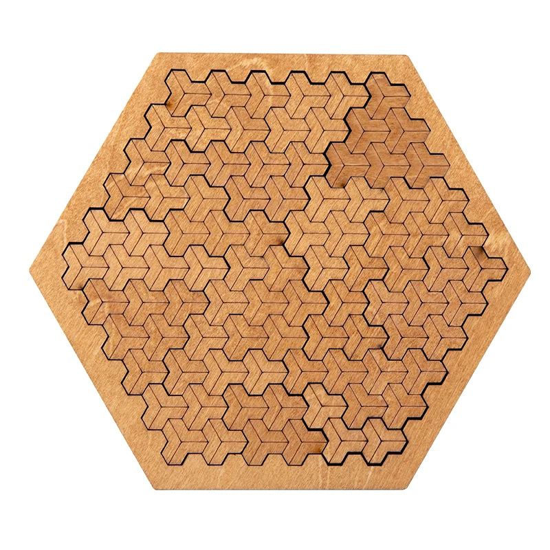 Impossible Wooden Puzzle IQ Puzzles For Adults BrainTeaser Ten Level Jigsaw Tangram Board Game Educ 7