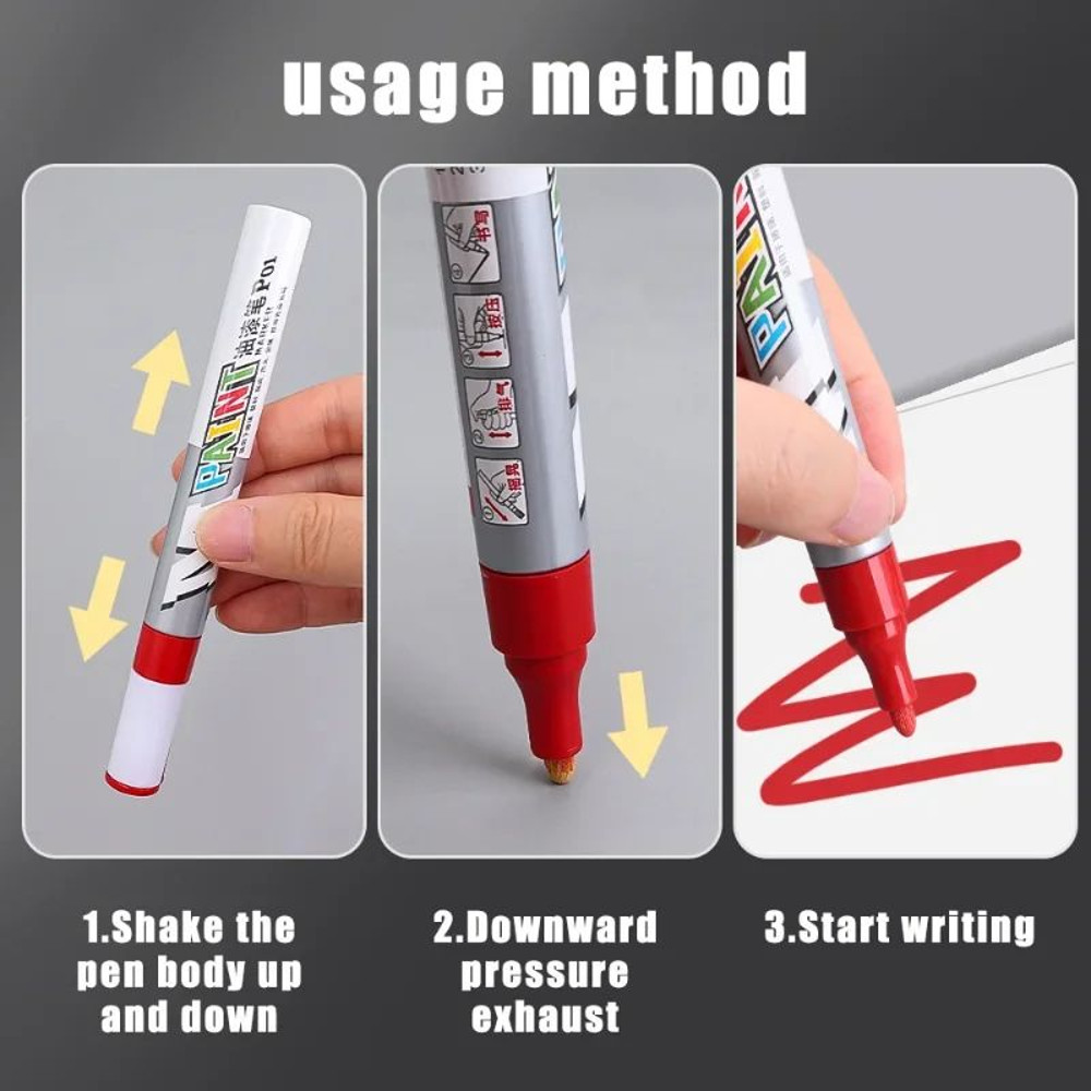 Car High Gloss Paint Pen Scratch Repair Marker For Tires Auto Filler Remover Pen For Cars Tyre Lett 5