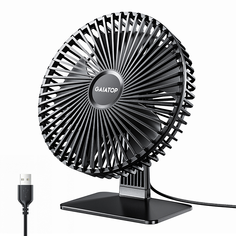90 Adjustable USB Desk Fan Ultra Quiet 4Speed Portable Cooling Fan For Office  Home 6