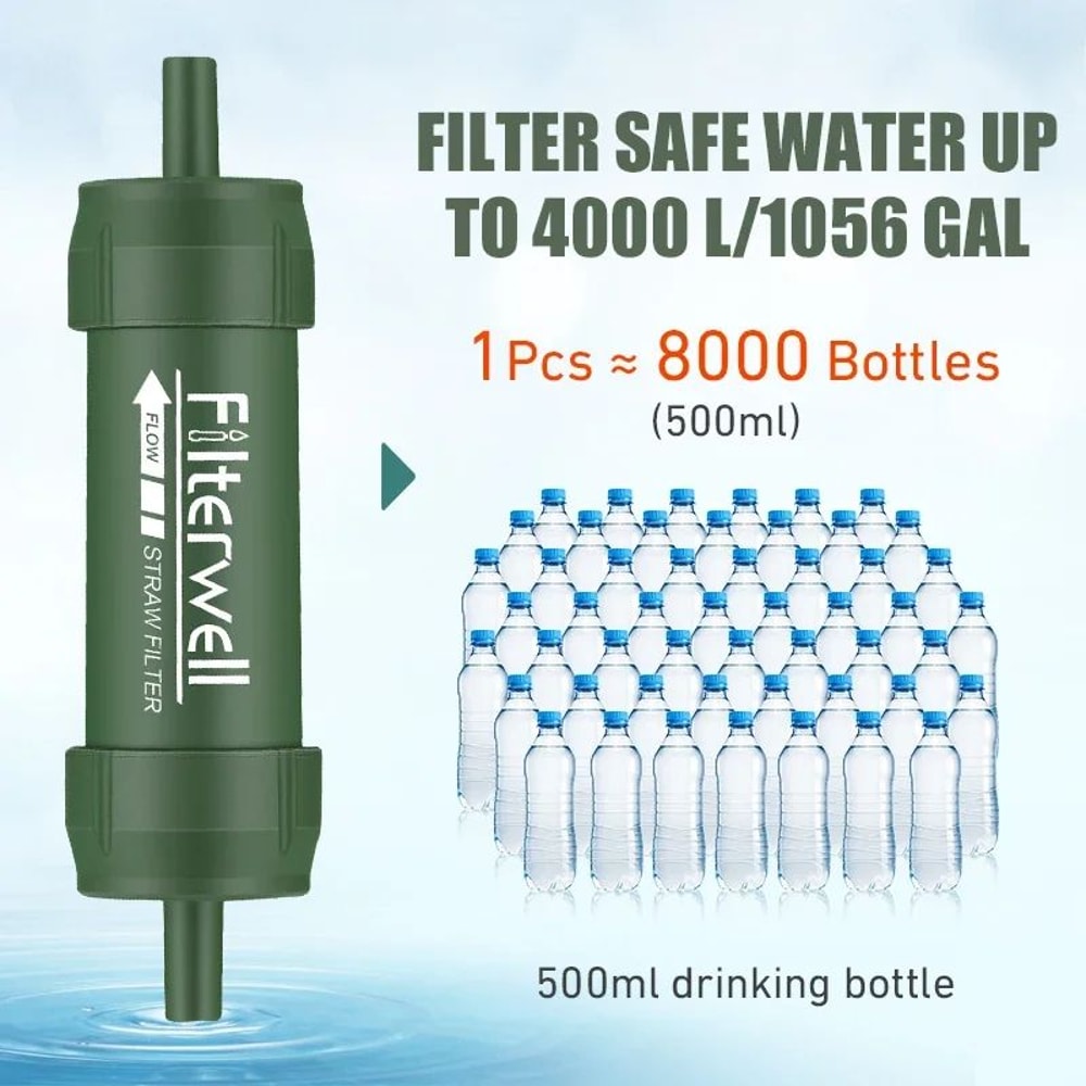 Outdoor Mini Water Filter Straw Portable Hiking Water Purifier For Camping Survival And Emergency P 2