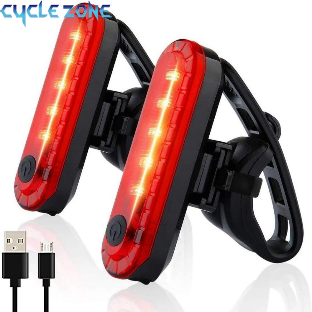 Ultra Bright USB Rechargeable Rear Bike Tail Light Red LED Safety Taillight For Easy Bicycle Instal 1