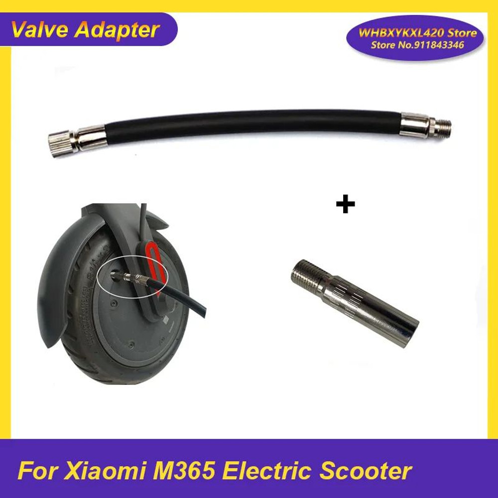 Valve Adapter Air Pump Extended Nozzle Hose For Xiaomi M365 Electric Scooter Copper Valve Tire Infl 0
