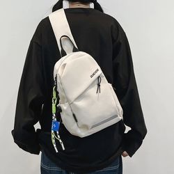durable crossbody bag men single shoulder small backpack chest bag, lightweight cycling, sports