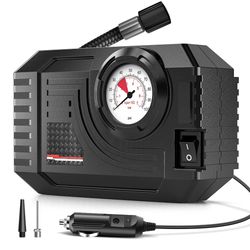 mini air pump tire inflator – electric portable air compressor for car, motorcycle & bicycle compact & fast inflate