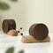 SnailShaped Wood Cup Mat Set Heat Insulation Table Placemats Wooden Tea Coaster Tray Creative Gi 2