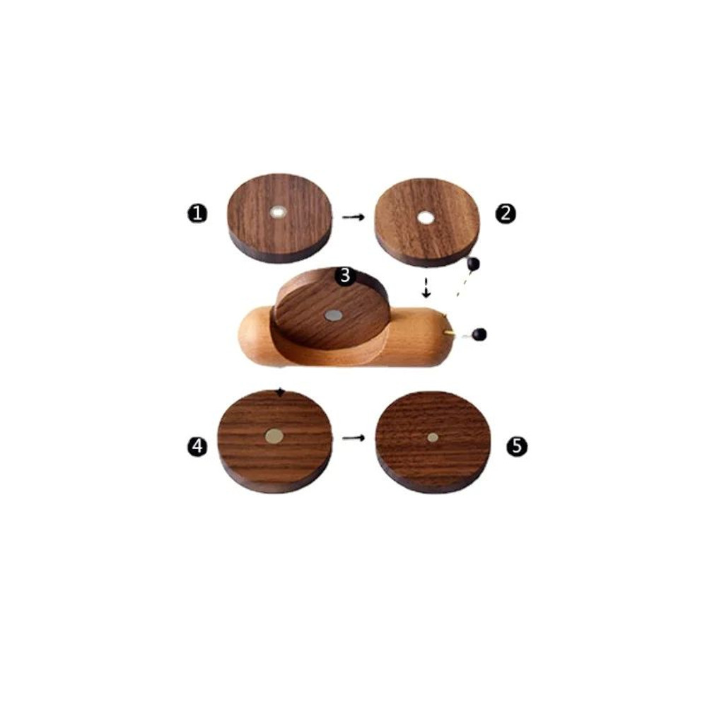 SnailShaped Wood Cup Mat Set  Heat Insulation Table Placemats Wooden Tea Coaster  Tray  Creative Gi 5