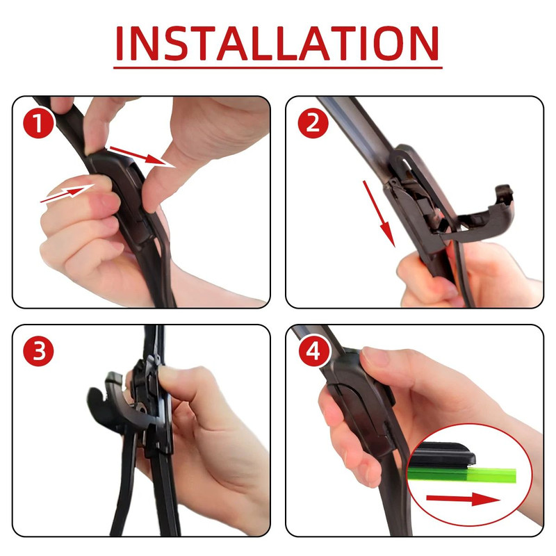 Universal Car Windshield Wiper Blades Hook Compatible Frameless Bracketless Soft Rubber Wiper For S 5