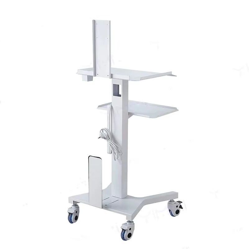 Dental Mobile Workstation Adjustable Medical Trolley For Oral Scanner Laptop Hospital Equipment 4
