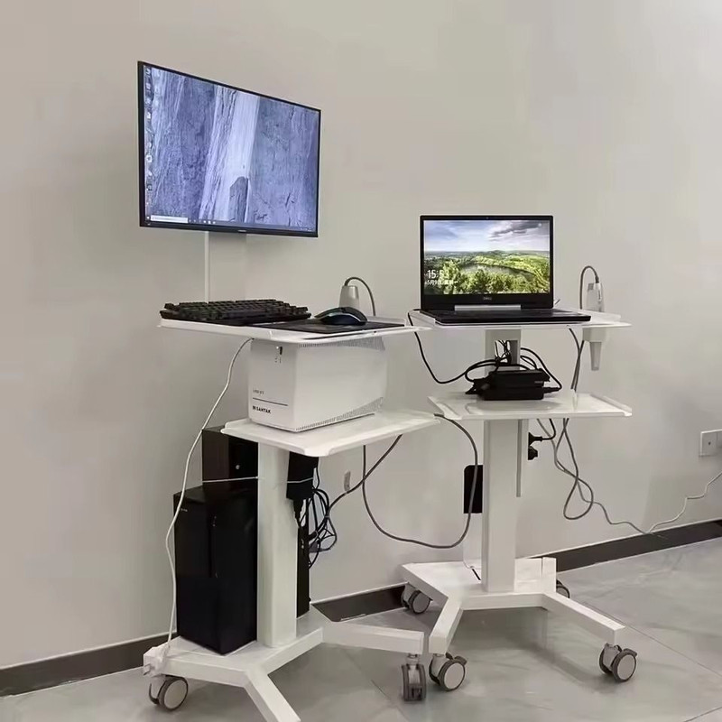 Dental Mobile Workstation Adjustable Medical Trolley For Oral Scanner Laptop Hospital Equipment 0
