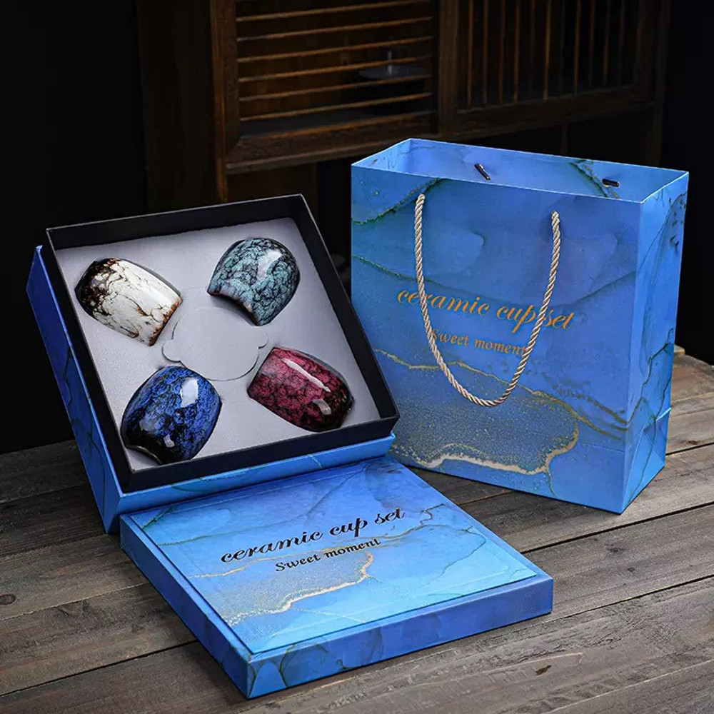 Porcelain Tea Cup Set Premium Ceramic Coffee Mugs Espresso Cups Home Office Use With Stylish Box 2