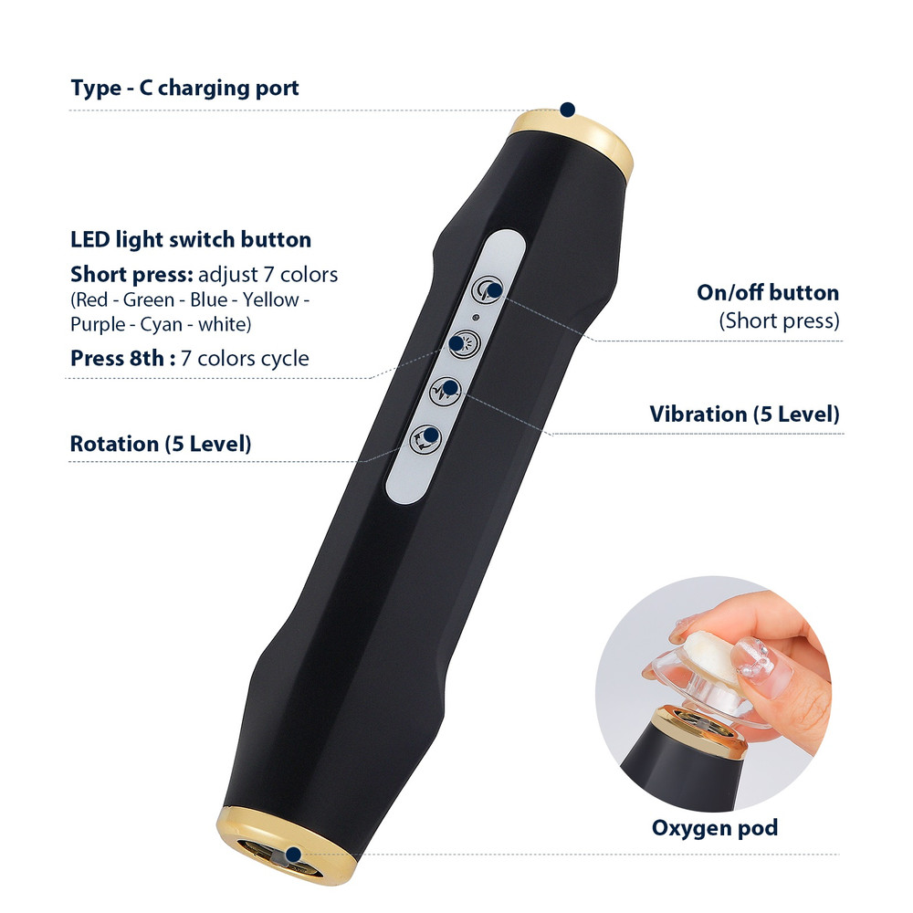 Facial Oxygen Bubble Device, Oxygen Balancing Beauty Meter Skin Care Pen