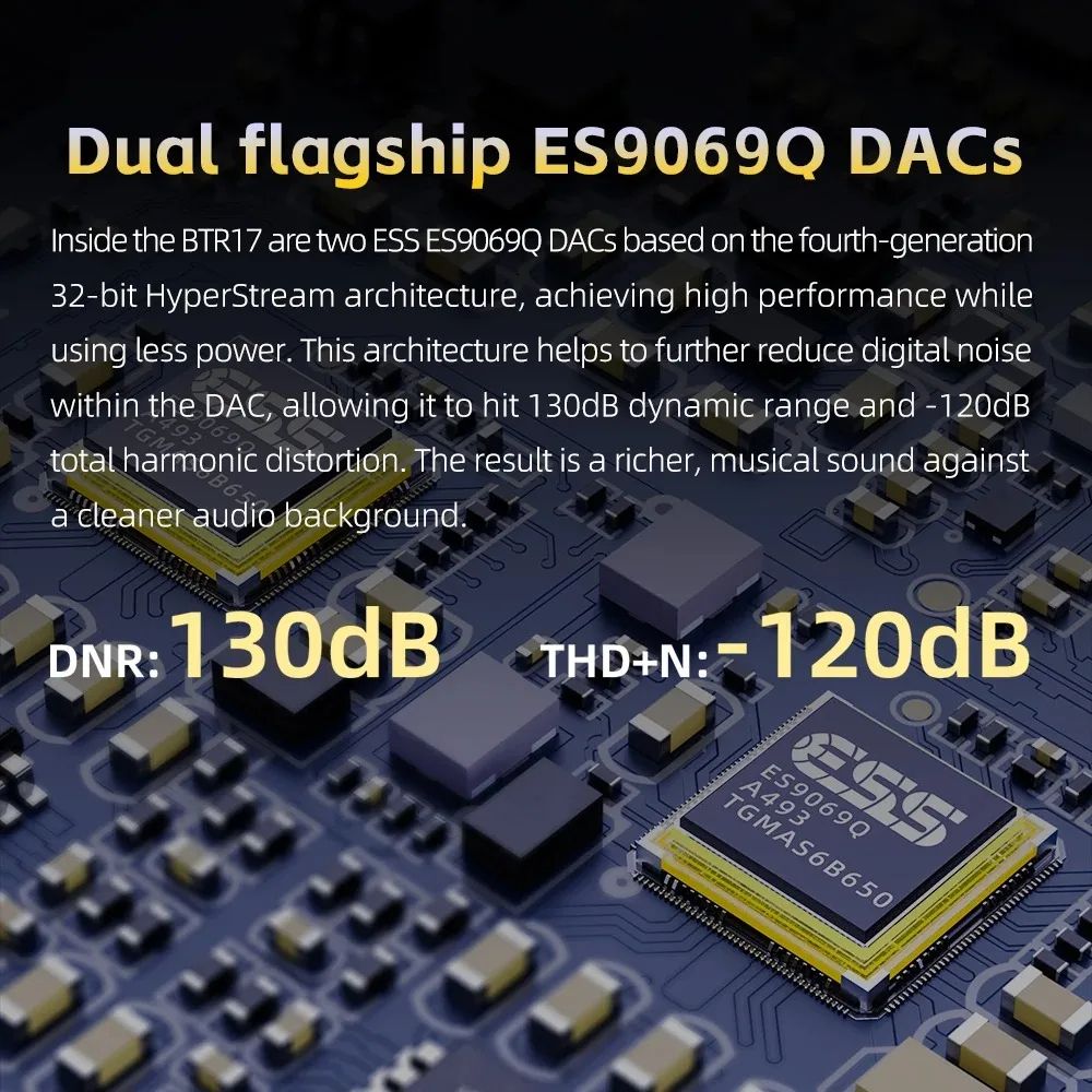 FiiO BTR17 HiRes Bluetooth DACAmp 35mm 44mm Balanced DSD256 USB DAC For HighFidelity Audio 4