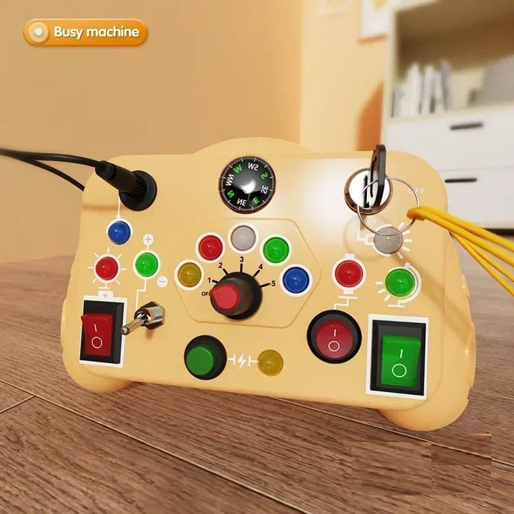 Montessori Busy Board Sensory Toys Cartoon LED Light Switch Control Board For Toddlers 24 Years Tra 6