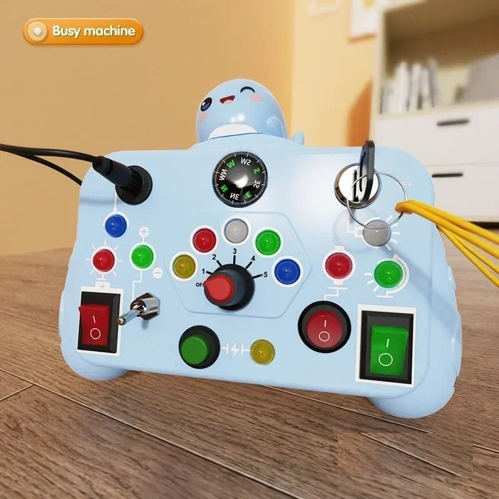 Montessori Busy Board Sensory Toys Cartoon LED Light Switch Control Board For Toddlers 24 Years Tra 7