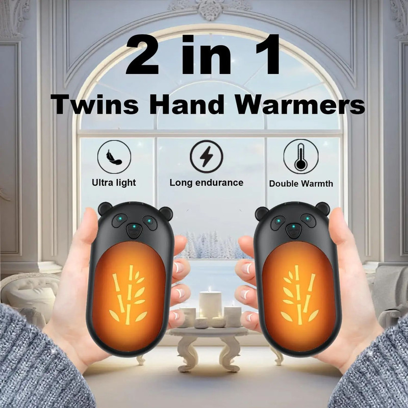 Panda Hand Warmer Winter Essential Hand Warmer With DoubleSided Heating Portable Pocket Warmer For 3