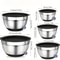 8pcs Mixing Bowls With Airtight Lids Stainless Steel Mixing Bowl Set With NonSlip Bottoms Black Bow 5
