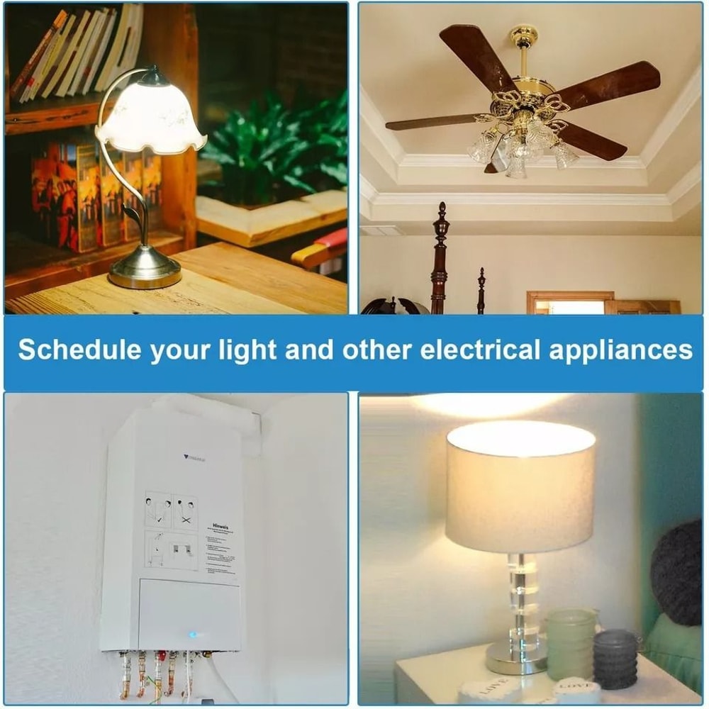 7Day Programmable InWall Digital Timer Switch For Fans Lights 5