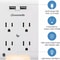 Wall Plug Outlet Adopter With 2 USB Ports Light Sensor Night Light 3