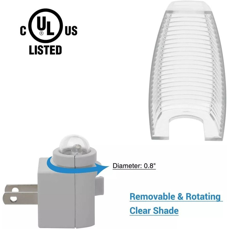 LED Plug In Night Light With Manual Switch Soft Glow Nightlight For Kids Room Hallway Bathroom 6