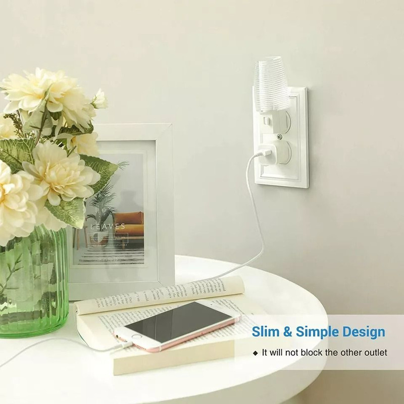 LED Plug In Night Light With Manual Switch Soft Glow Nightlight For Kids Room Hallway Bathroom 0