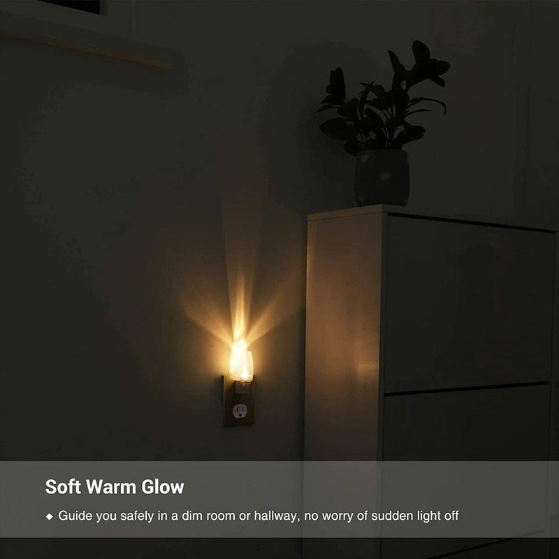 LED Plug In Night Light With Manual Switch Soft Glow Nightlight For Kids Room Hallway Bathroom 3