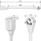 Indoor Flat Plug Extension Cord 14 Gauge Heavy Duty 3Prong 3Pack 6