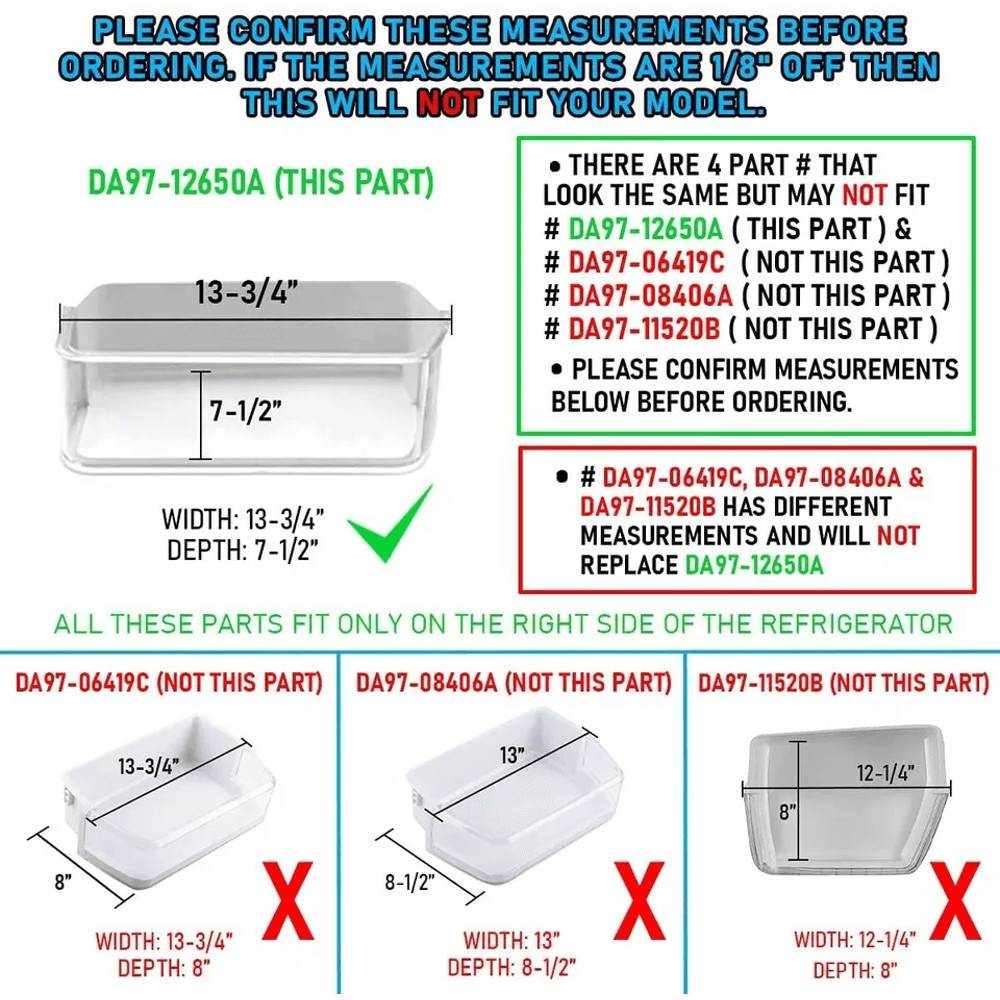 Door Shelf Bin Premium Samsung Refrigerator Replacement 3